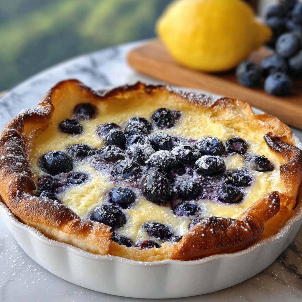 Blueberry Lemon Dutch Baby Recipe - Recipe Image