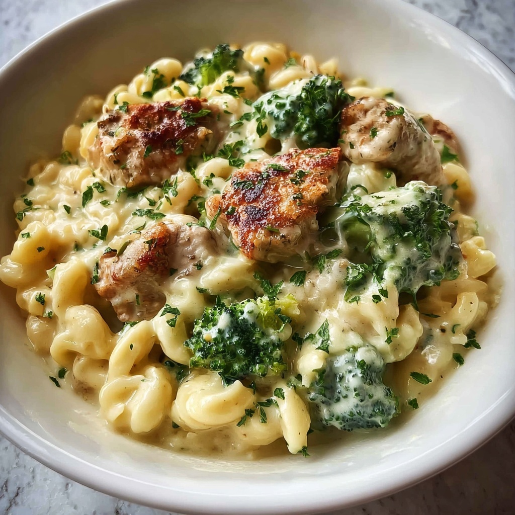 Creamy Cheesy Chicken Broccoli Orzo: 7 Steps to Joyful Comfort Recipe - Recipe Image