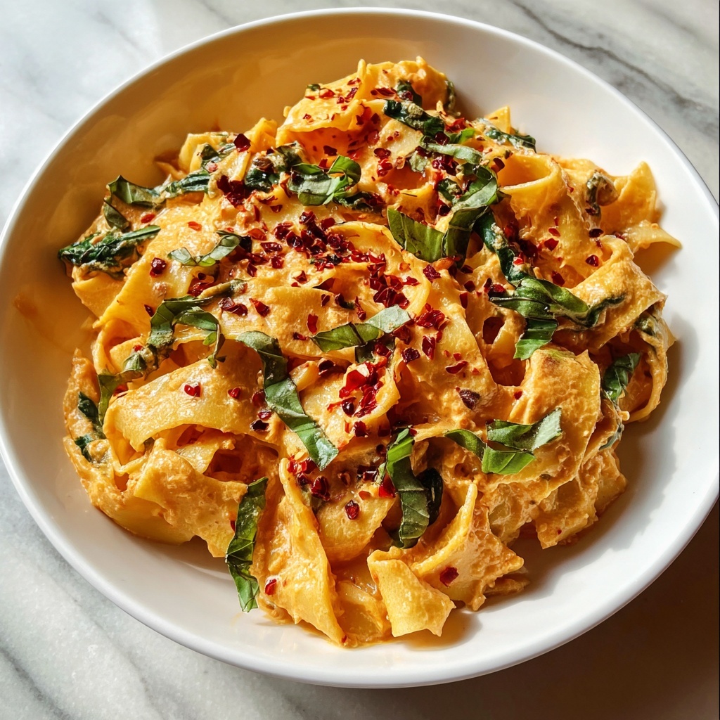 Spicy Creamy Pappardelle Pasta Recipe - Recipe Image