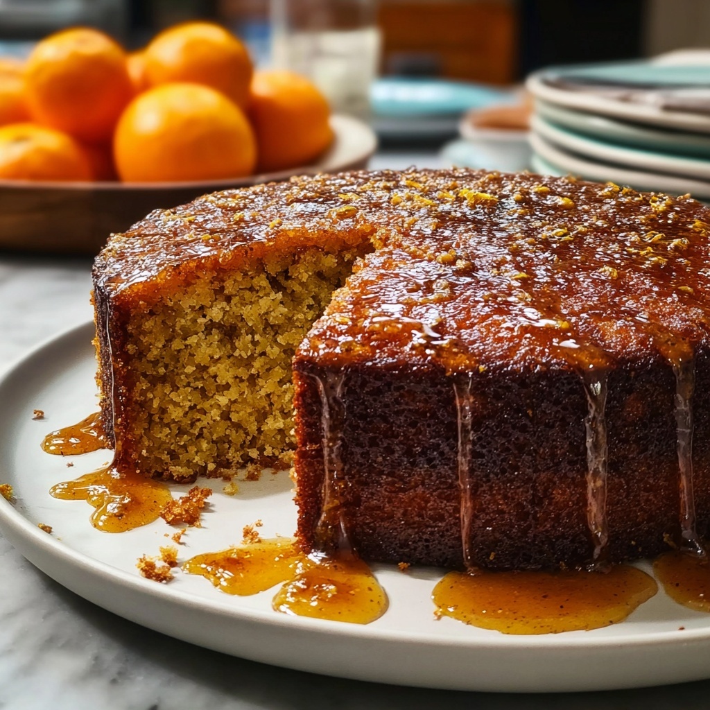 Orange & Cardamom Date Cake with Honey Drizzle Recipe - Recipe Image