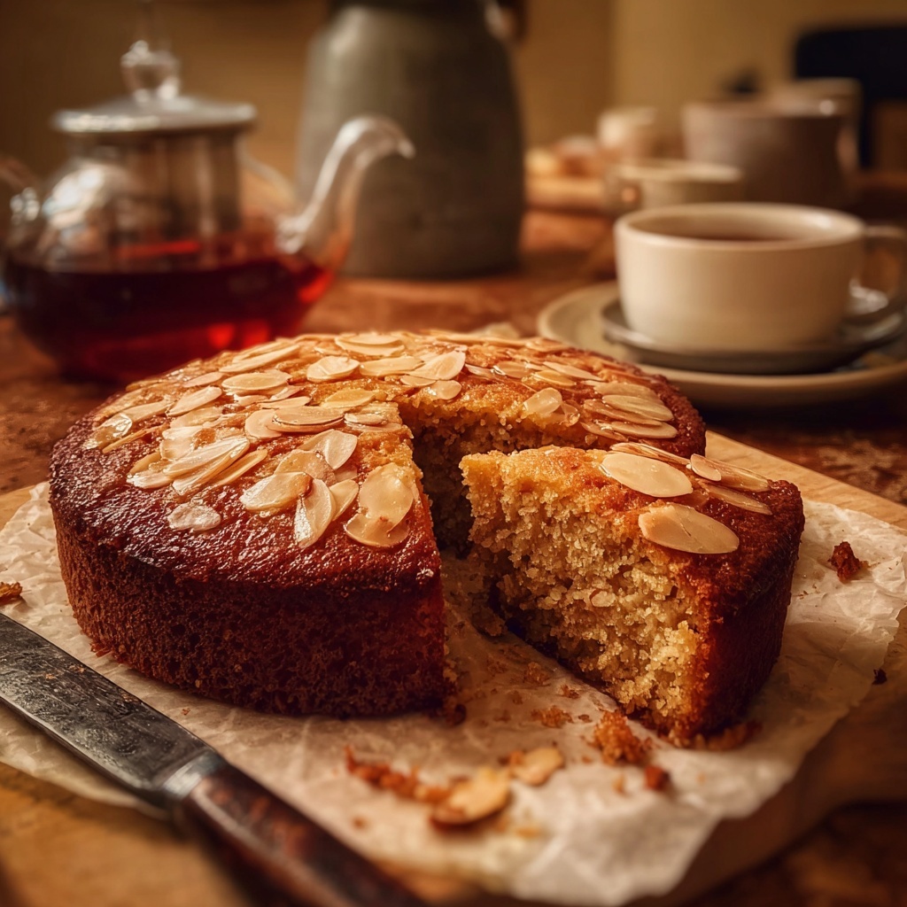 Moroccan Orange & Date Cake with Almond Topping Recipe - Recipe Image