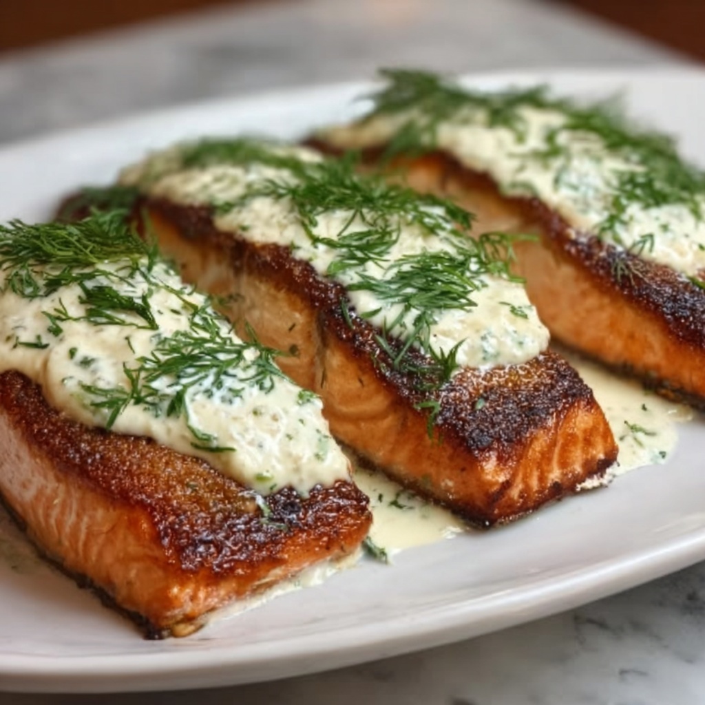 Baked Salmon with Lemon Butter Sauce Recipe - Recipe Image