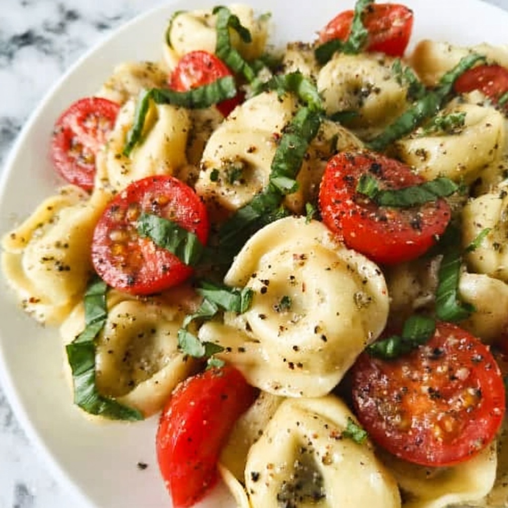 Garlic Parmesan Tortellini Salad Recipe - Recipe Image