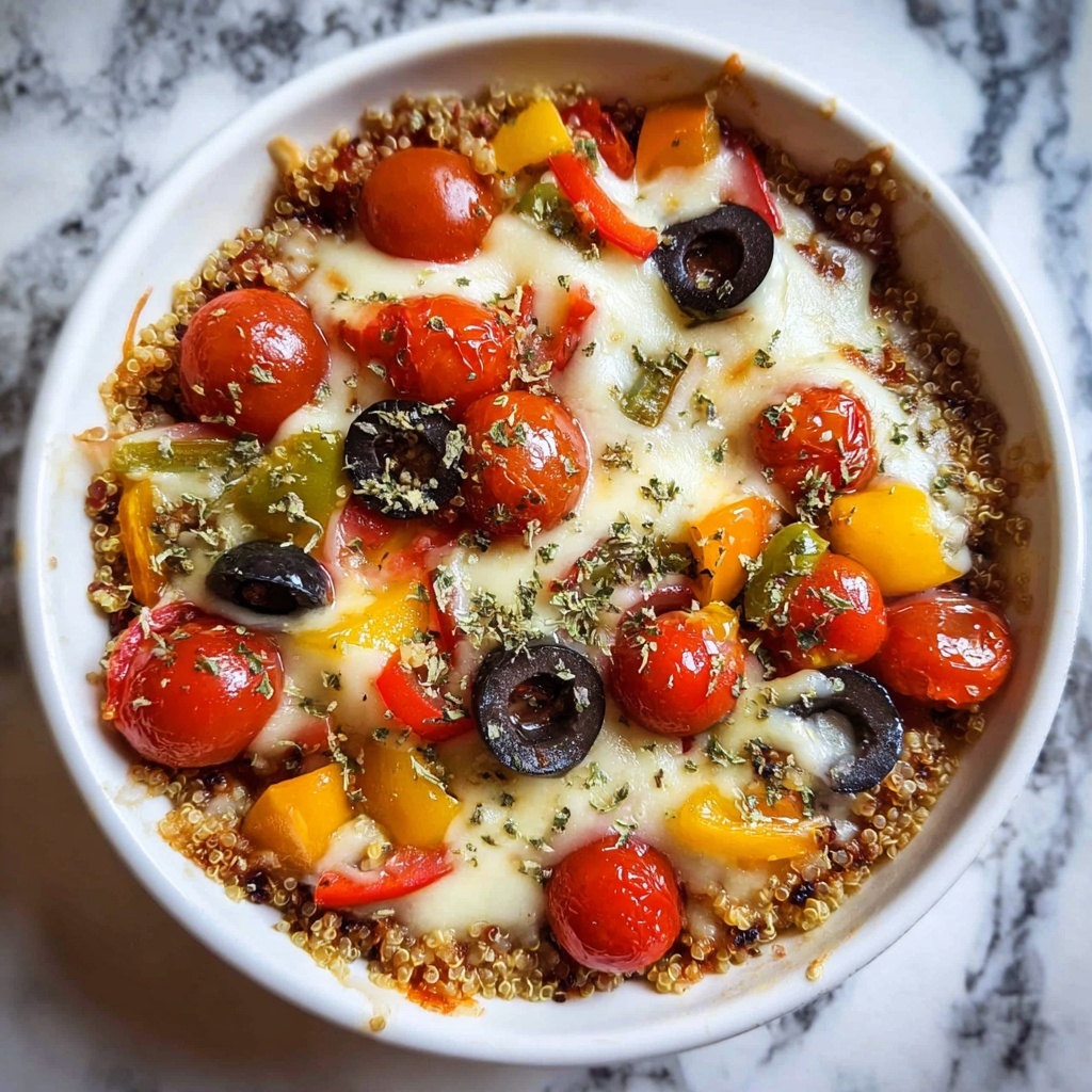Comforting Easy Quinoa Pizza Bowls Recipe - Recipe Image