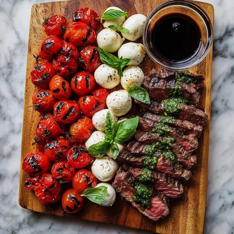 Balsamic Grilled Flank Steak Caprese Recipe