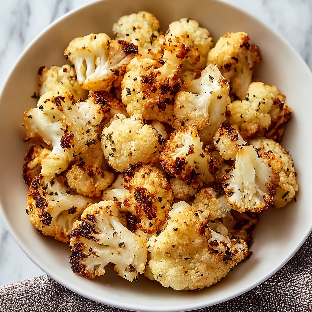 Crispy Roasted Cauliflower with Cheddar & Parmesan Recipe - Recipe Image