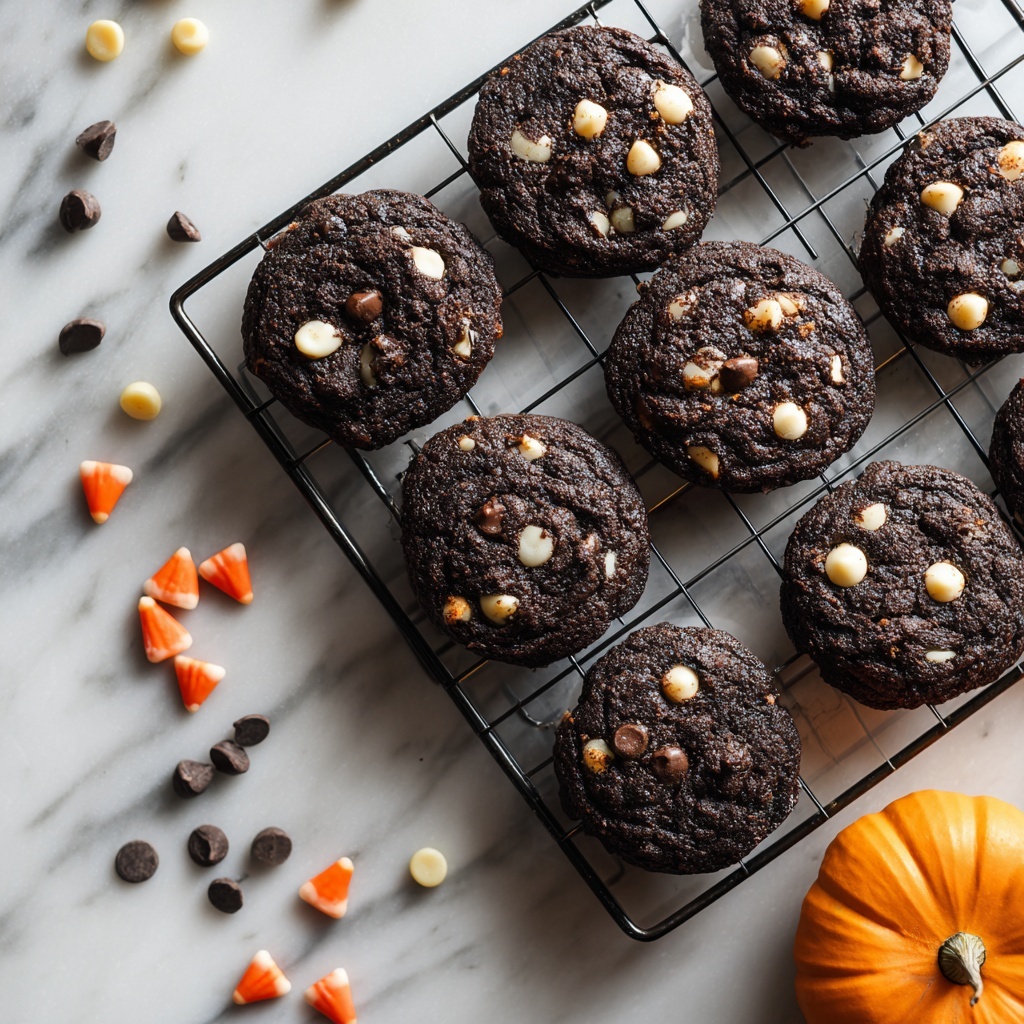 Dark Chocolate Halloween Chip Cookies Recipe - Recipe Image