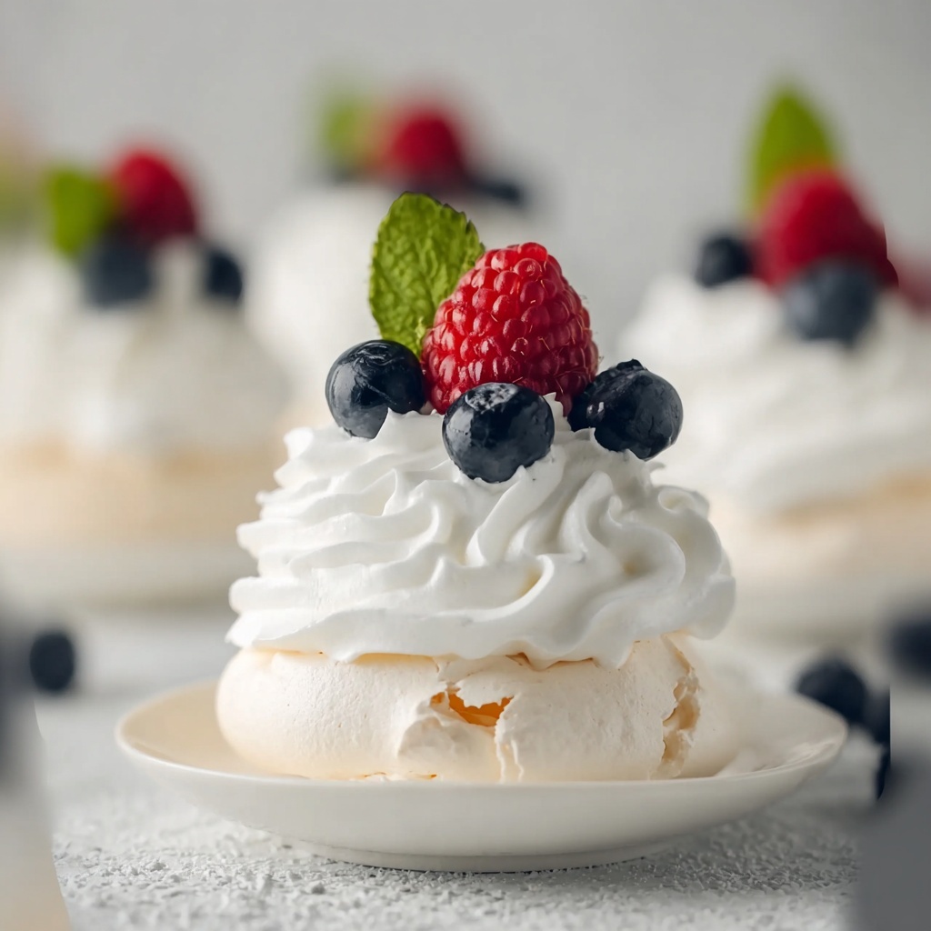 Mini Pavlova with Blueberries and Pistachios Recipe - Recipe Image