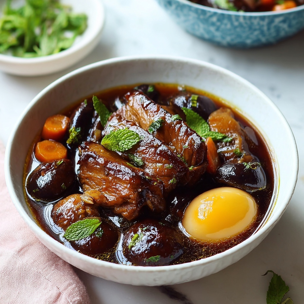 Irresistibly Tender Braised Pig Trotters with Eggs Recipe - Recipe Image