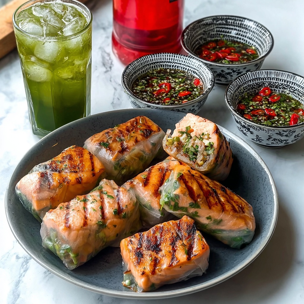 Vietnamese Baked Salmon Spring Rolls in 30 Minutes Recipe - Recipe Image