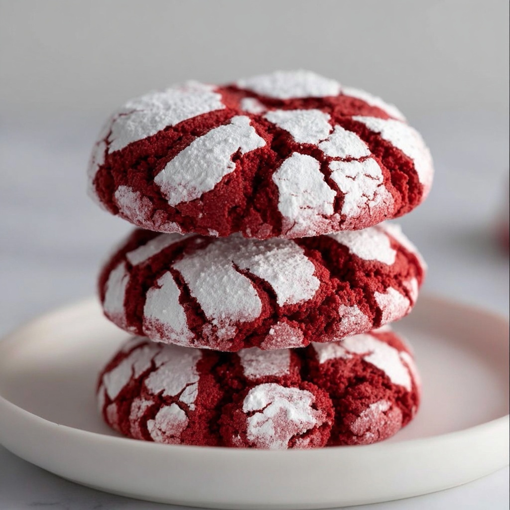 Red Velvet Crinkle Cookies Recipe - Recipe Image