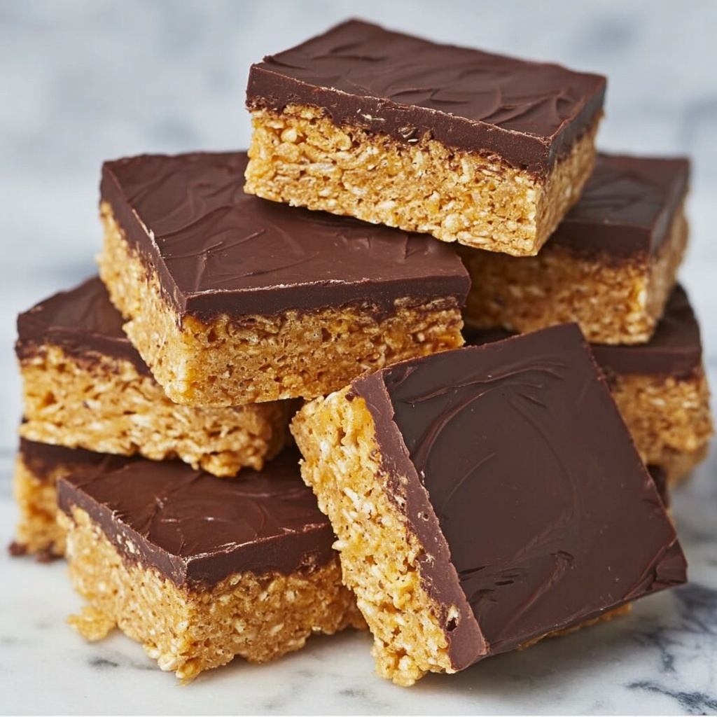 No-Bake Peanut Butter Oat Bars Recipe - Recipe Image