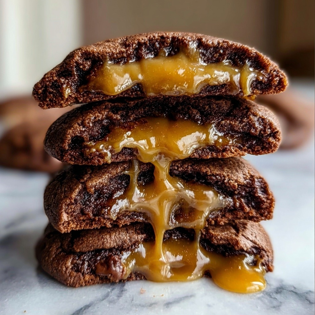 Salted Caramel Chocolate Cookies Recipe - Recipe Image