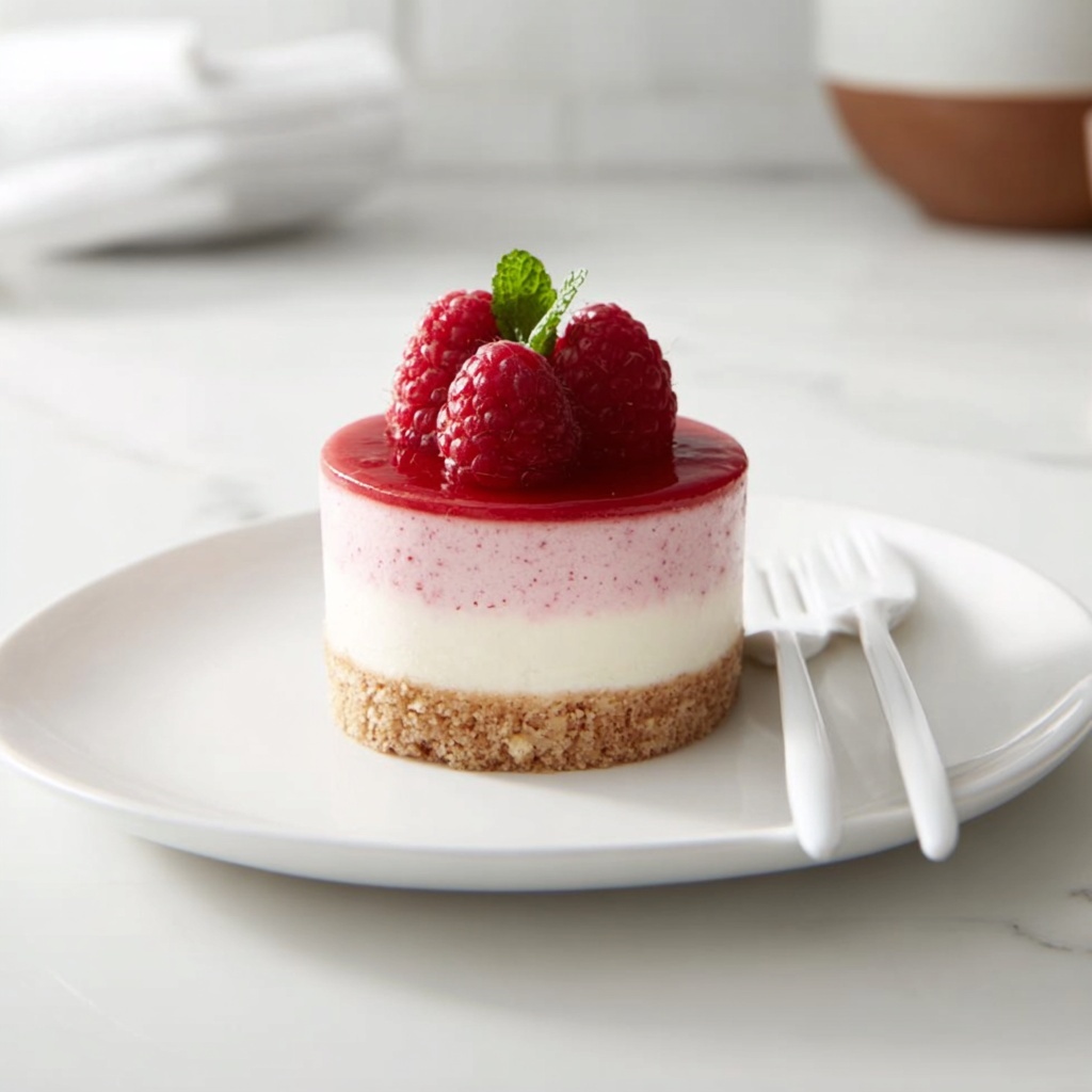 No-Bake Raspberry Cheesecake – Easy, Creamy & Fruity Dessert Recipe - Recipe Image