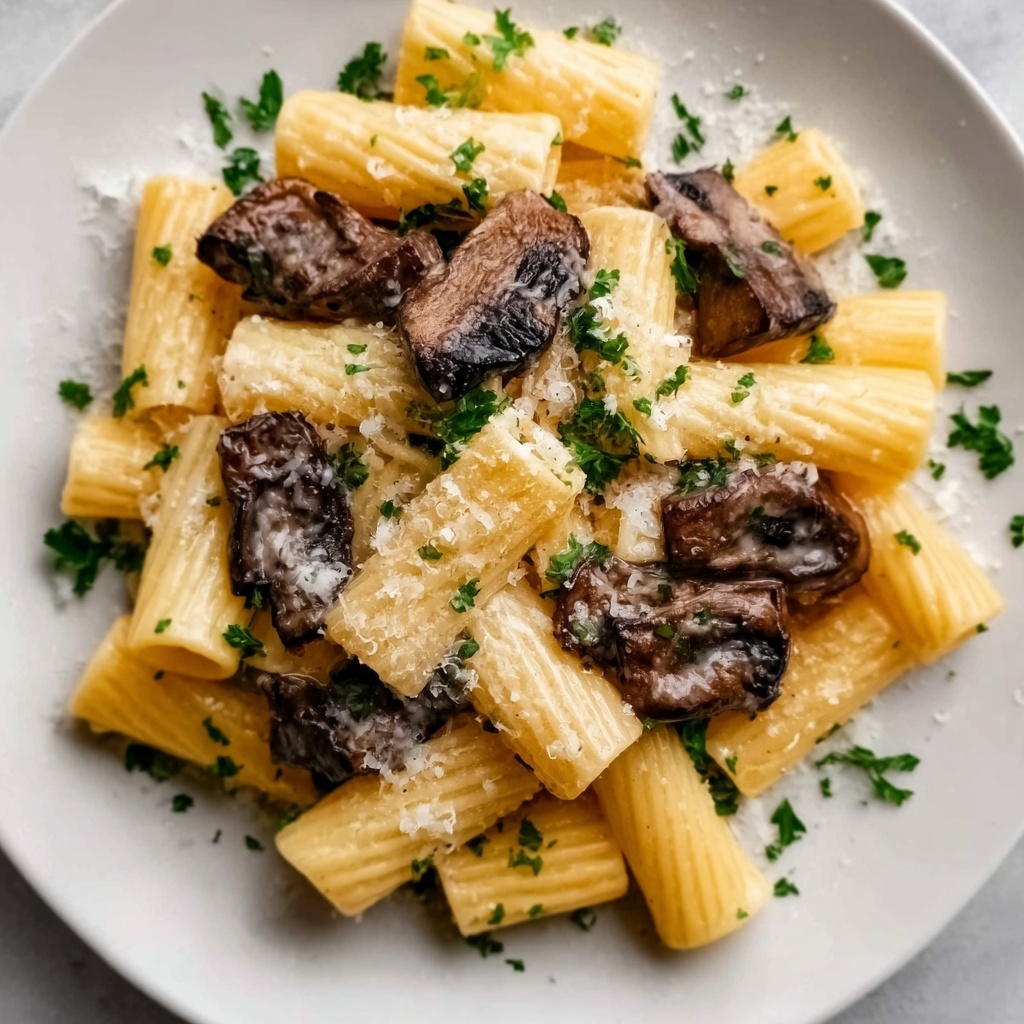 Garlic Butter Steak Tips with Cheesy Rigatoni Recipe - Recipe Image