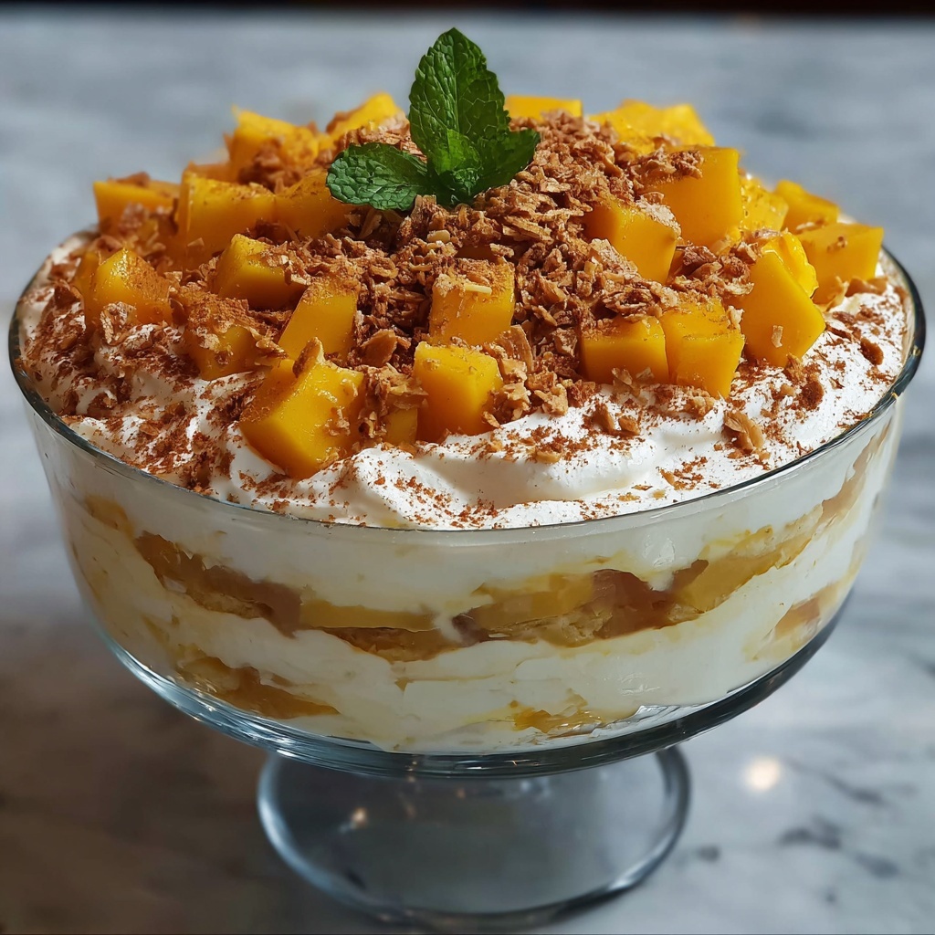 Mango Cheesecake Trifle Recipe - Recipe Image