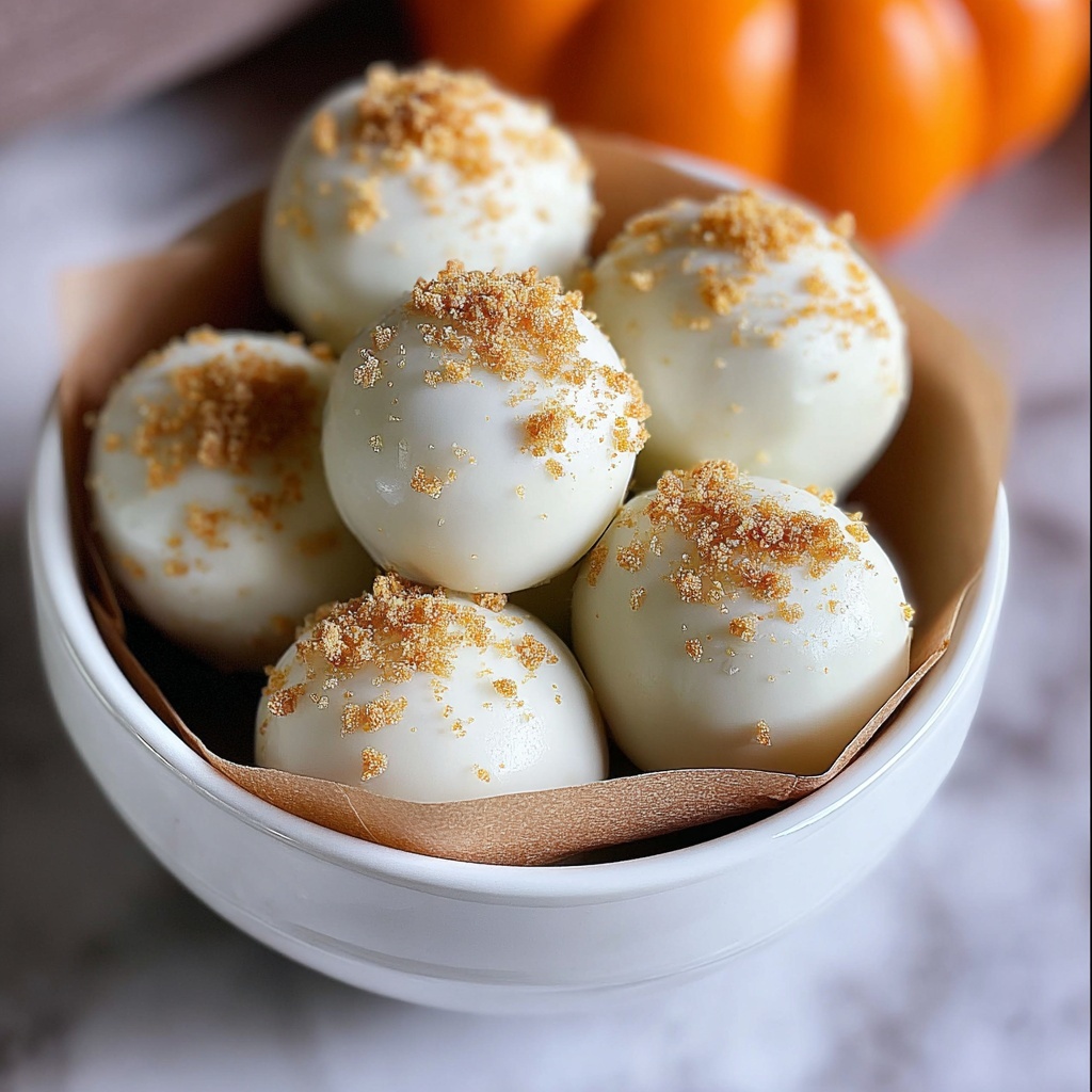 White Chocolate Pumpkin Truffles Recipe - Recipe Image