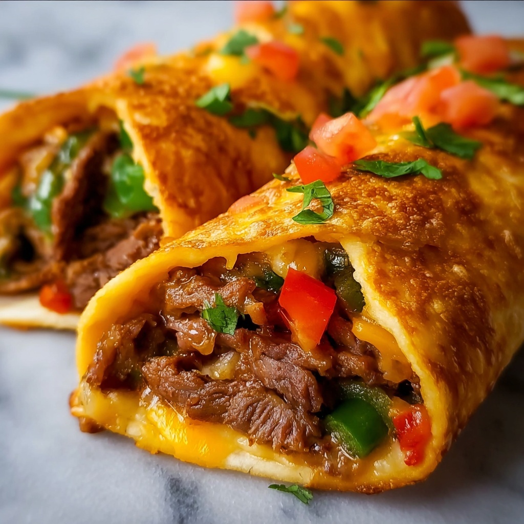 Quick and Easy Beef Chimichangas Recipe - Recipe Image