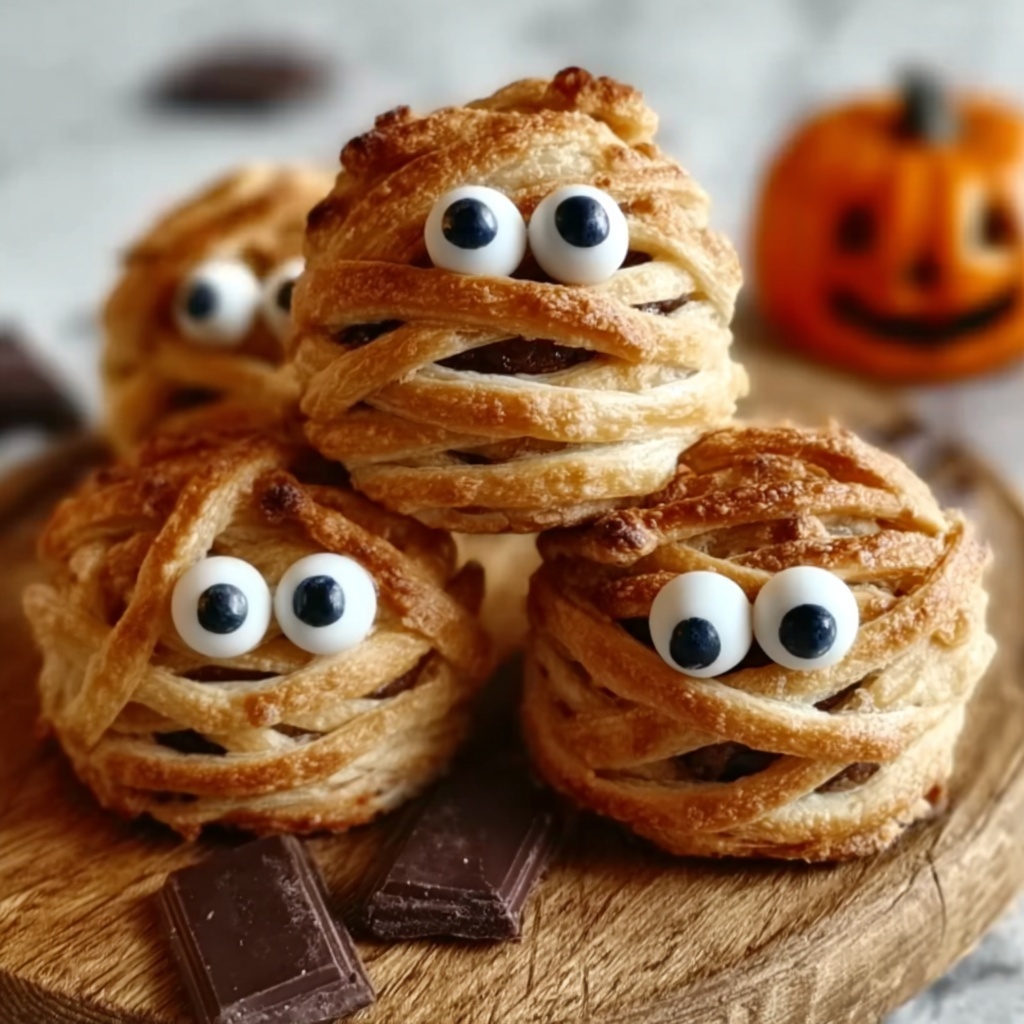 Mummy Wrapped Cheesecake Bites Recipe - Recipe Image