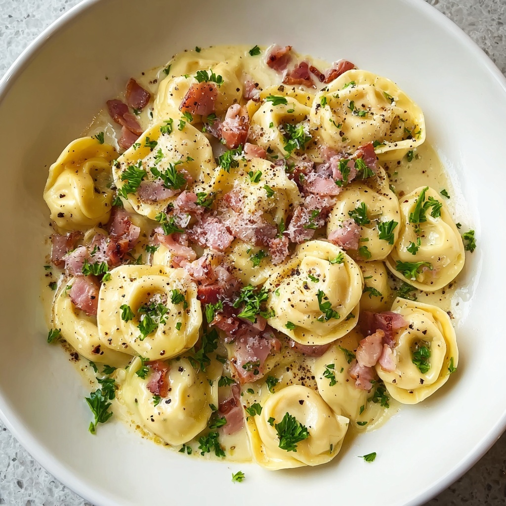 Creamy Tortellini Carbonara Recipe - Recipe Image
