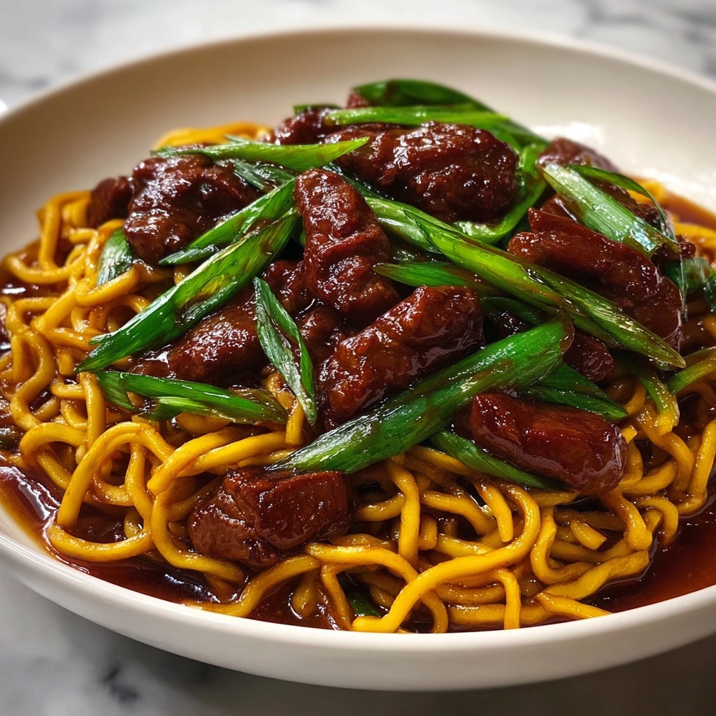Honey Soy Crispy Beef and Noodles Recipe - Recipe Image