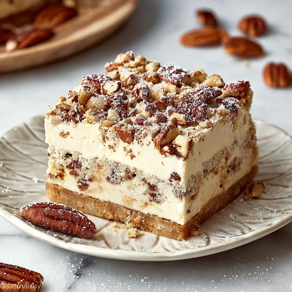 Pecan Pie Cheesecake Bars Recipe - Recipe Image