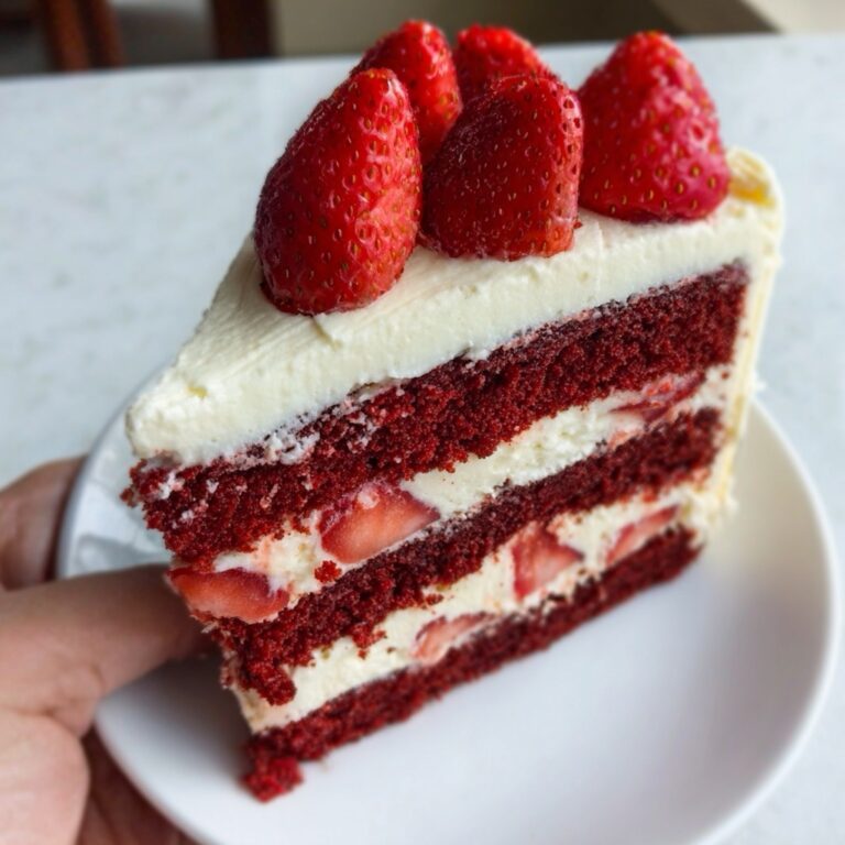 Indulgent Red Velvet Strawberry Cheesecake for Unforgettable Moments Recipe