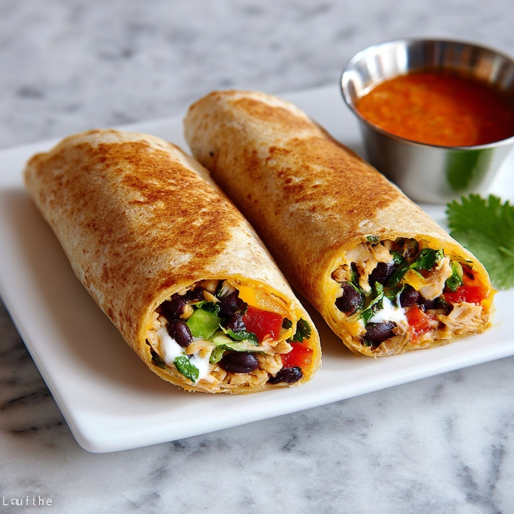 Crispy Southwest Chicken Wraps Recipe - Recipe Image