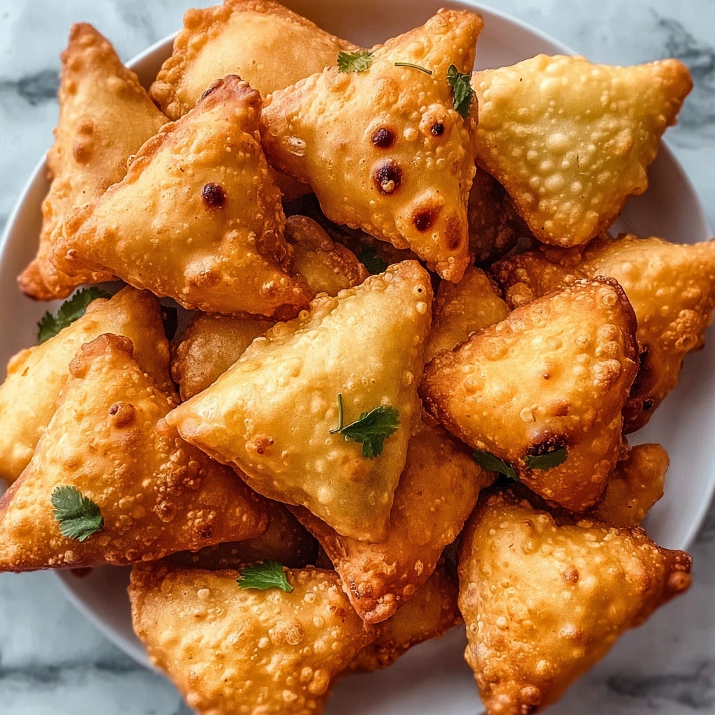 Vegan Samosas with Flaky Filo Pastry and Spiced Potato Filling Recipe - Recipe Image
