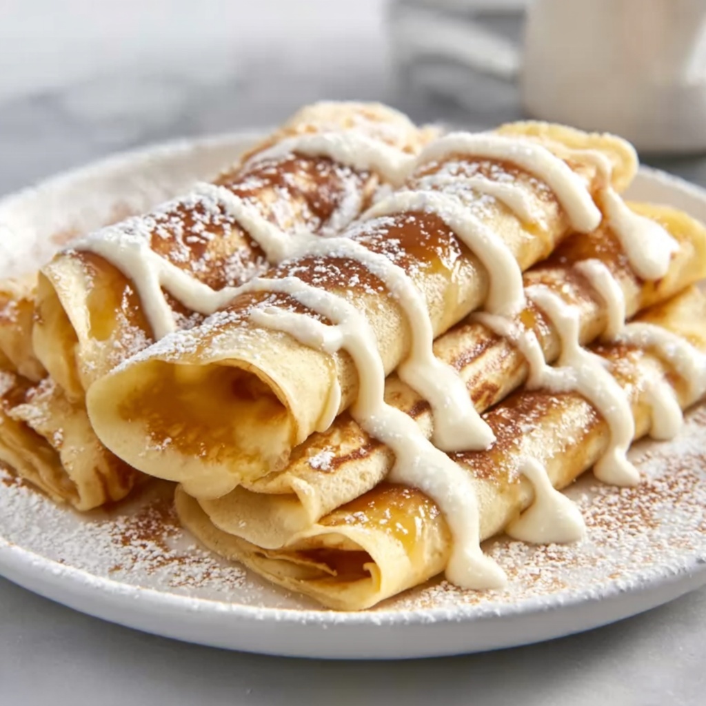 Cinnamon Roll Protein Crepes Recipe - Recipe Image
