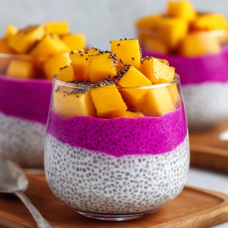 Tropical Mango and Pink Dragon Fruit Chia Pudding Layered Delight Recipe