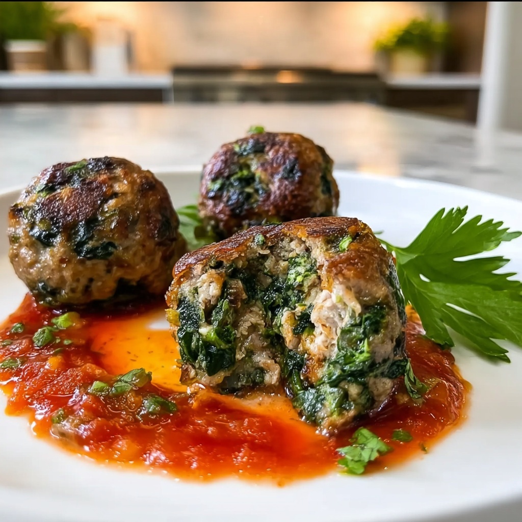 Easy Spinach & Garlic Meatballs Recipe for Quick Joyful Meals Recipe - Recipe Image