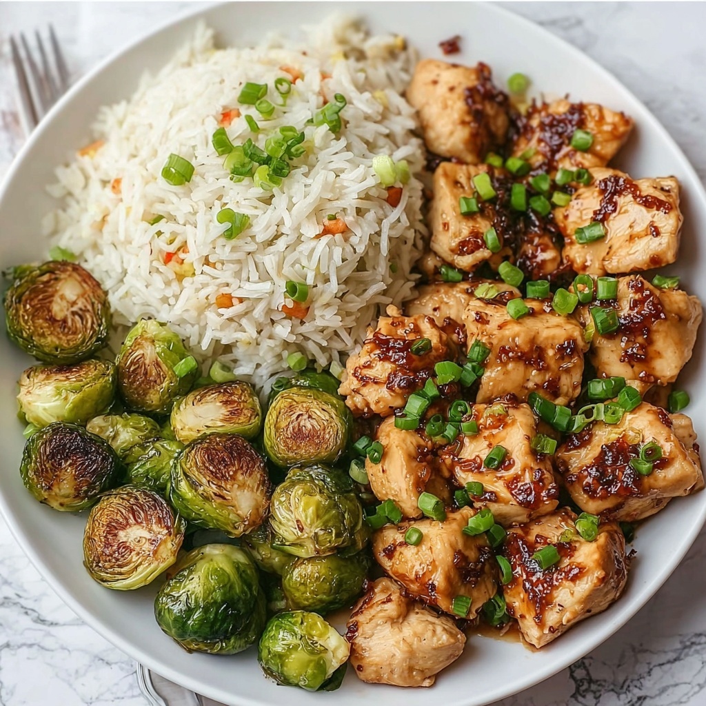 Air Fryer Sweet Chili Chicken and Brussels Sprouts Recipe - Recipe Image