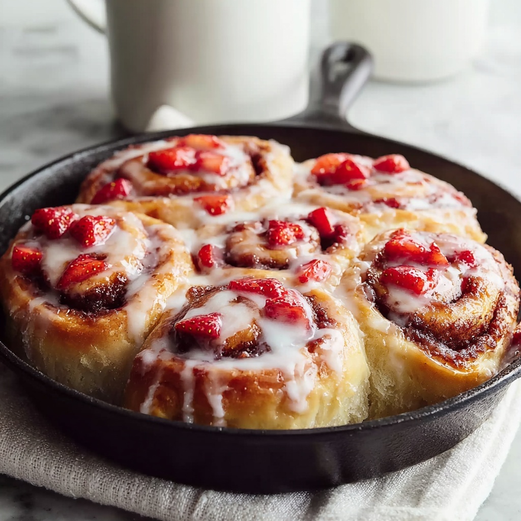 Homemade Strawberry Cinnamon Rolls Recipe - Recipe Image