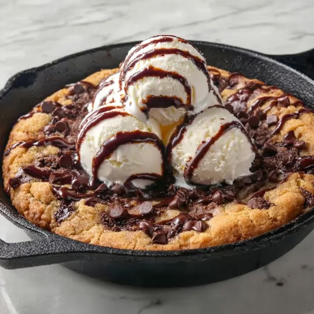 Chocolate Chip Pizookie Dessert Recipe - Recipe Image