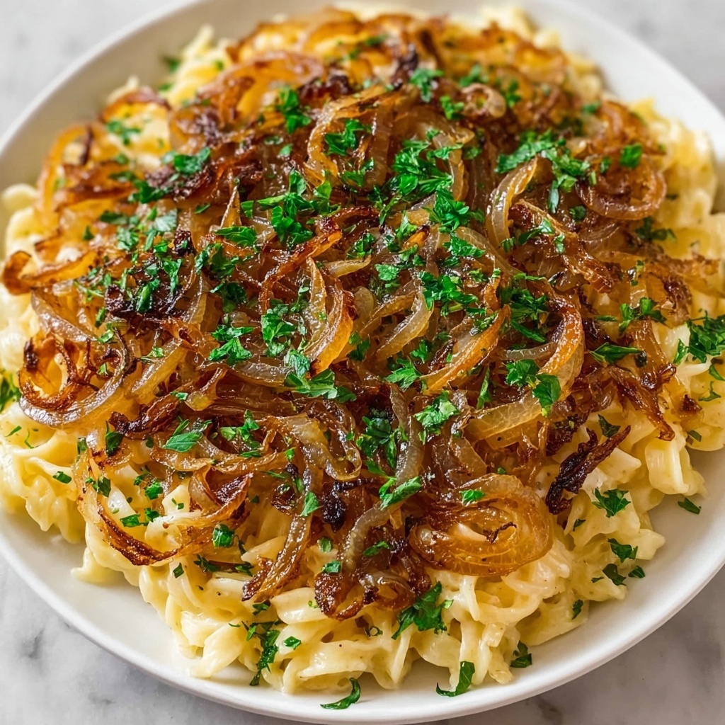 Vegan Caramelized Onion Pasta Recipe - Recipe Image