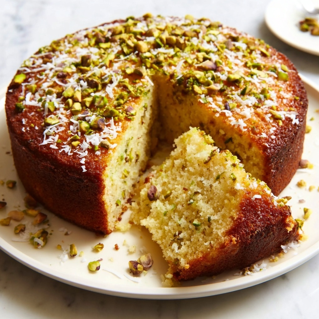 Coconut Pistachio Pudding Cake: 7 Steps to Blissful Indulgence Recipe - Recipe Image