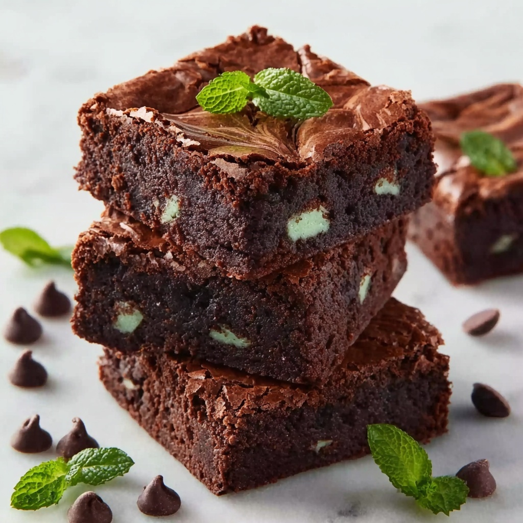 Delicious Mint Brownies Recipe - Recipe Image