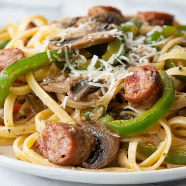 Pasta with Sausage, Peppers, and Onions Recipe