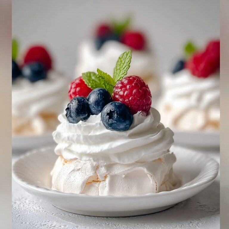 Mini Pavlova with Blueberries and Pistachios Recipe