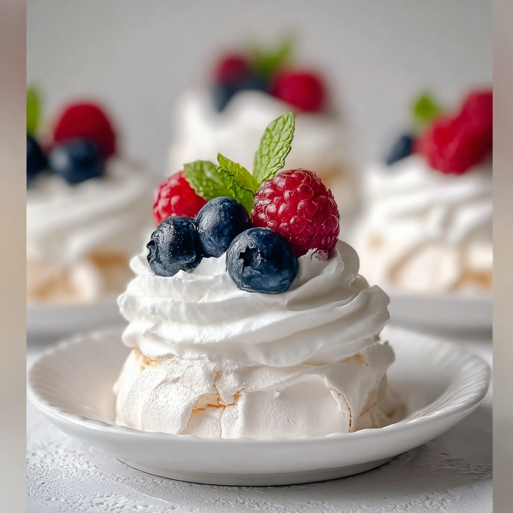 Mini Pavlova with Blueberries and Pistachios Recipe - Recipe Image
