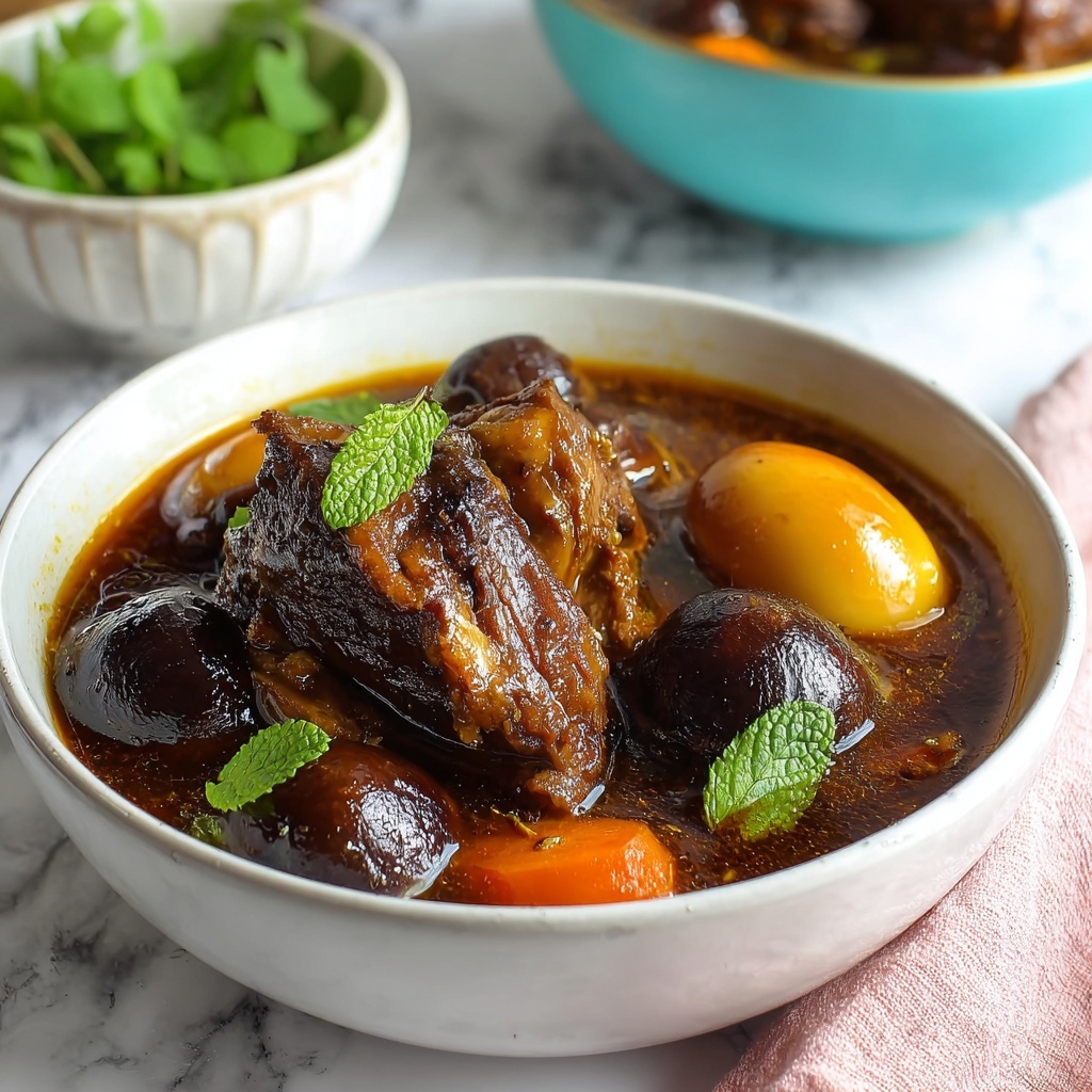 Irresistibly Tender Braised Pig Trotters with Eggs Recipe - Recipe Image