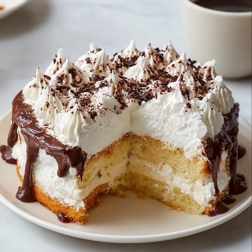 Decadent White Russian Poke Cake Recipe - Recipe Image