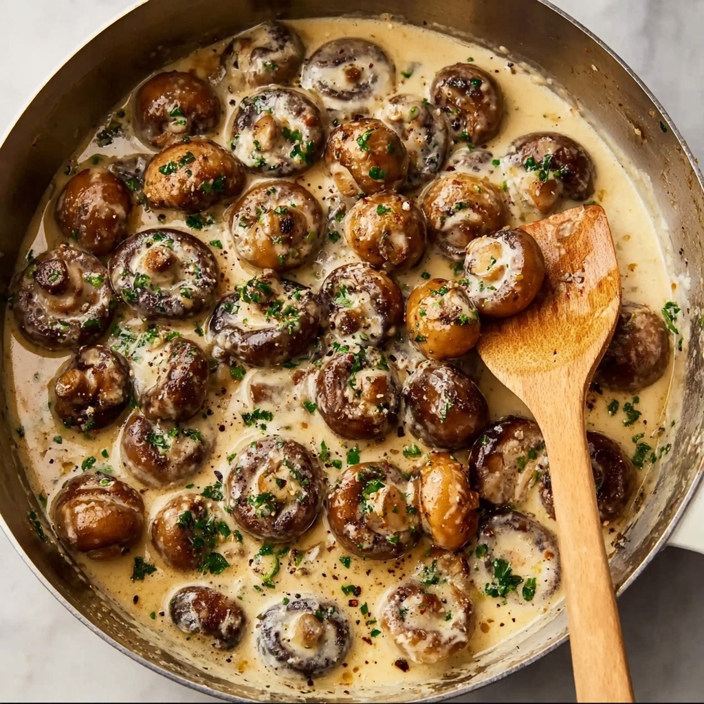 Creamy Garlic Parmesan Sautéed Mushrooms Recipe - Recipe Image