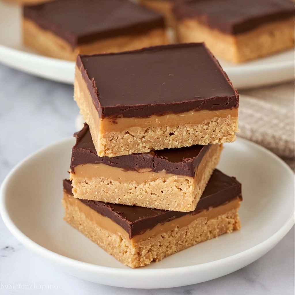 No Bake Peanut Butter Bars Recipe - Recipe Image
