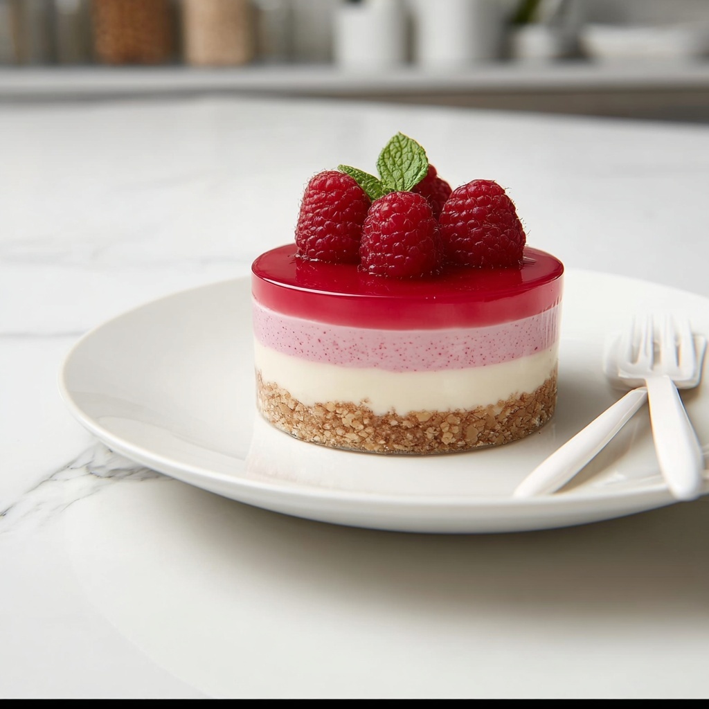 No-Bake Raspberry Cheesecake – Easy, Creamy & Fruity Dessert Recipe - Recipe Image