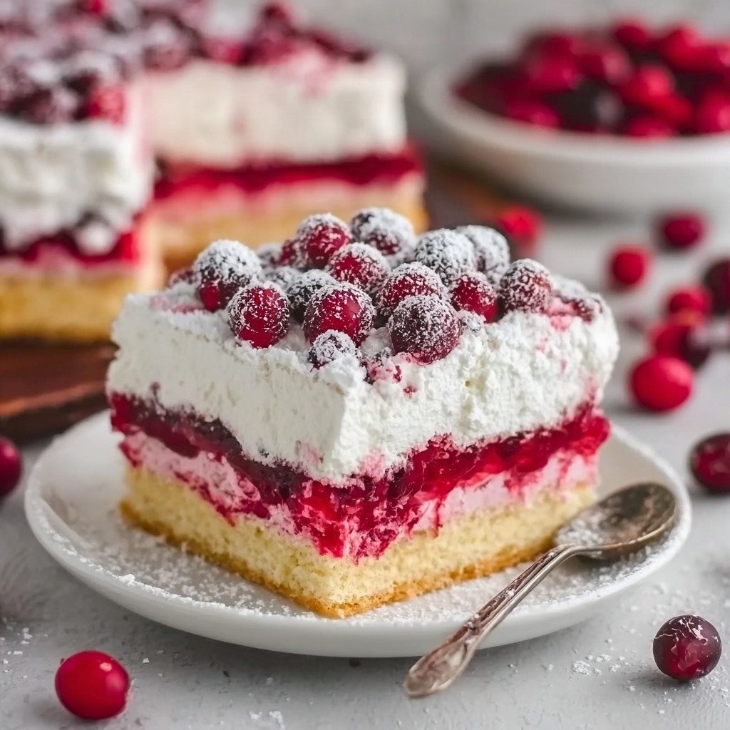 Christmas Cranberry Poke Cake Recipe - Recipe Image