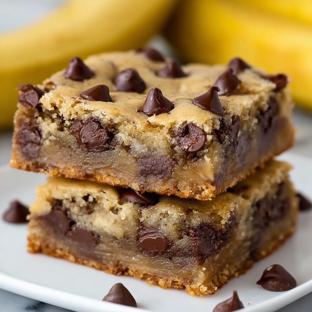 Peanut Butter Chocolate Chip Banana Bars Recipe - Recipe Image