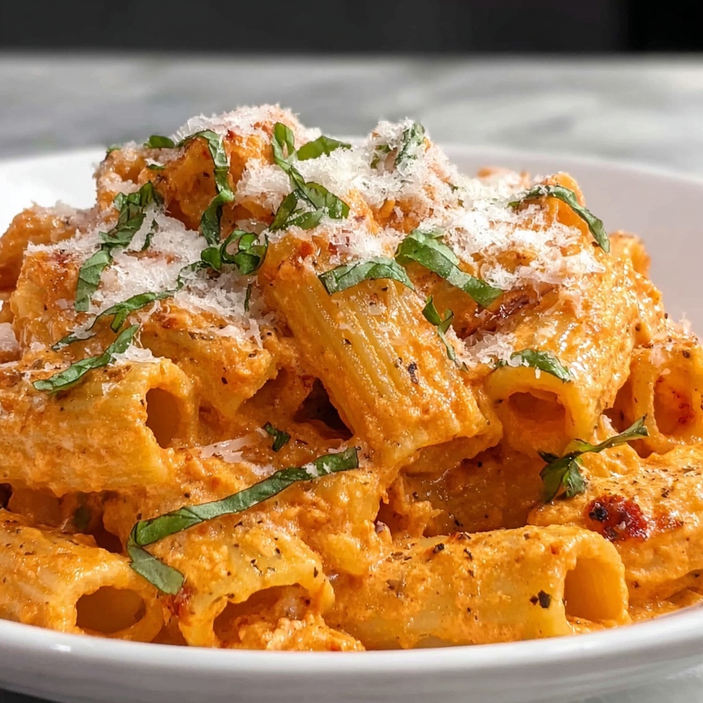 One Pot Rigatoni Pink Sauce Recipe - Recipe Image