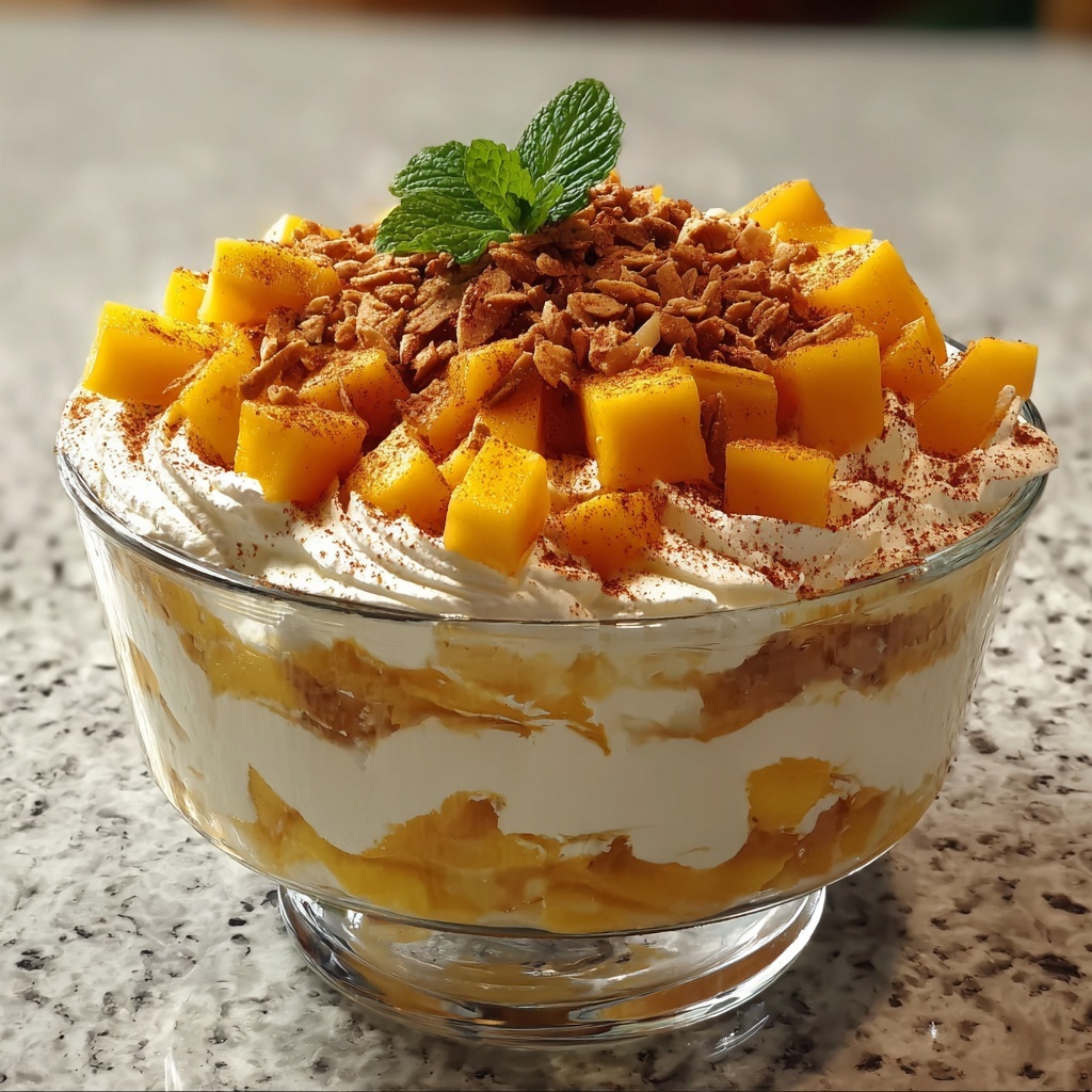 Mango Cheesecake Trifle Recipe - Recipe Image